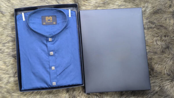 Eid Collection 2025: Premium Embroidered Panjabi - Light Blue